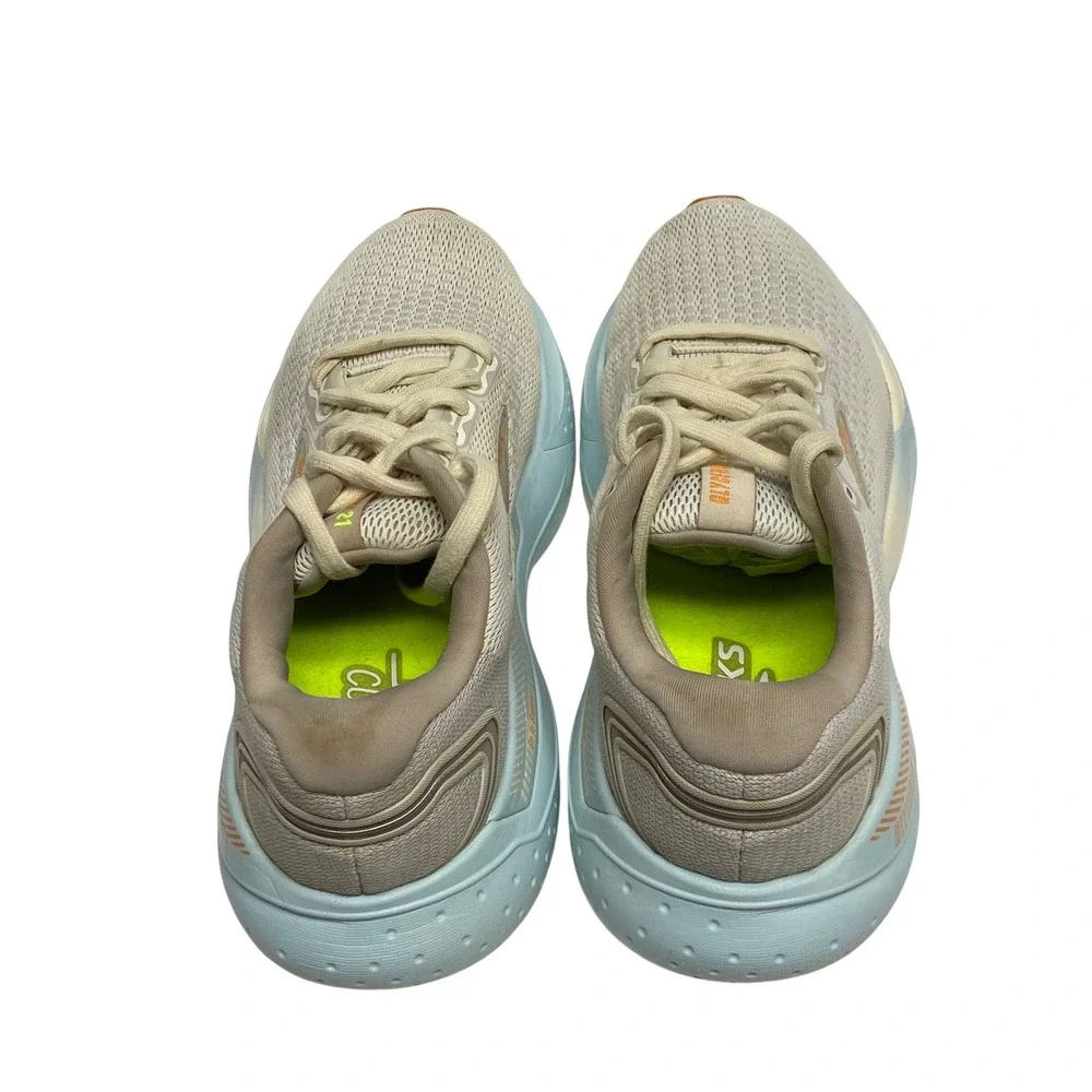 Brooks Glycerin GTS 21 Running Shoes Women's Size 10 Beige Light Blue‎ Orange